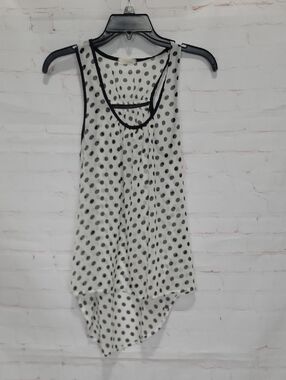 4/$20 Everly Black & White Polka Dot Sleeveless Tank